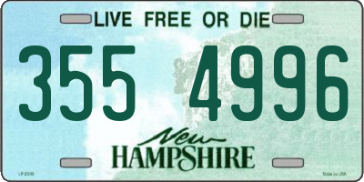 NH license plate 3554996