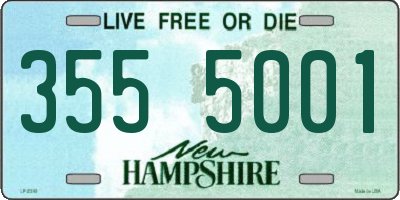 NH license plate 3555001