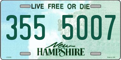 NH license plate 3555007