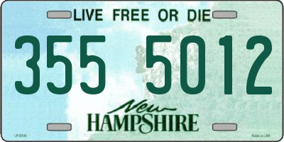 NH license plate 3555012