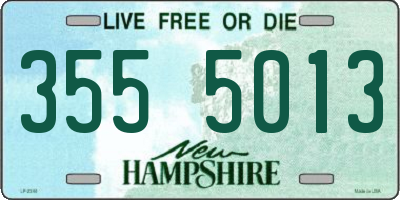 NH license plate 3555013