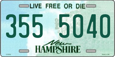 NH license plate 3555040