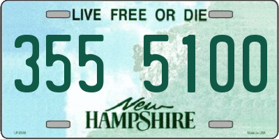 NH license plate 3555100
