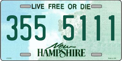 NH license plate 3555111