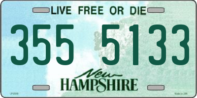 NH license plate 3555133