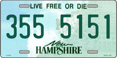 NH license plate 3555151