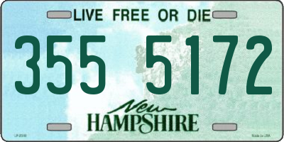 NH license plate 3555172