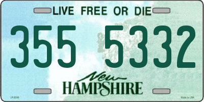 NH license plate 3555332