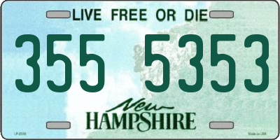 NH license plate 3555353