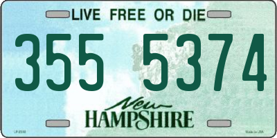 NH license plate 3555374