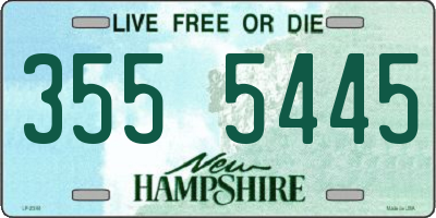 NH license plate 3555445