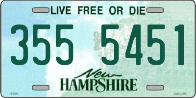 NH license plate 3555451
