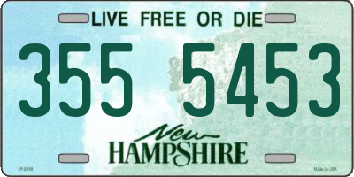 NH license plate 3555453