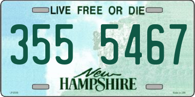 NH license plate 3555467