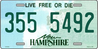 NH license plate 3555492