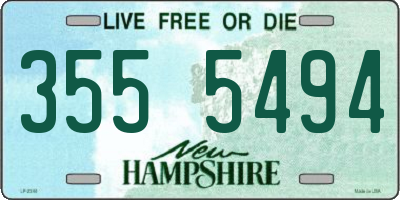 NH license plate 3555494