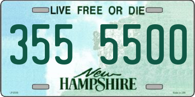 NH license plate 3555500