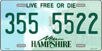 NH license plate 3555522