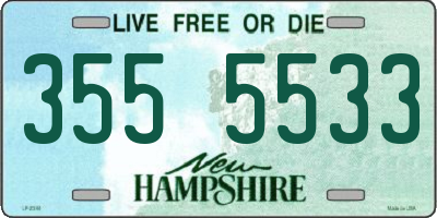 NH license plate 3555533