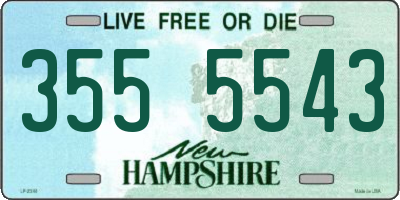 NH license plate 3555543