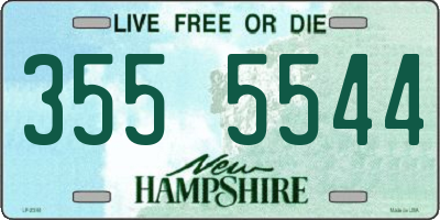 NH license plate 3555544