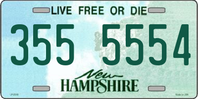 NH license plate 3555554