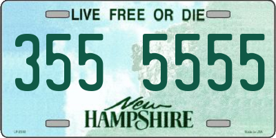 NH license plate 3555555