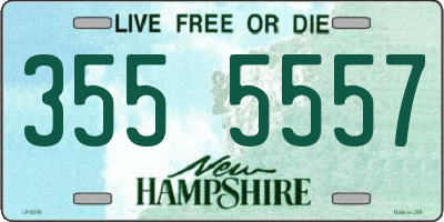 NH license plate 3555557