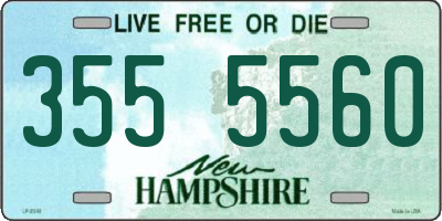 NH license plate 3555560