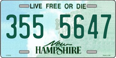 NH license plate 3555647
