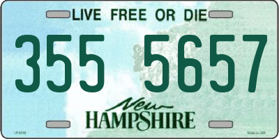 NH license plate 3555657