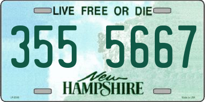 NH license plate 3555667