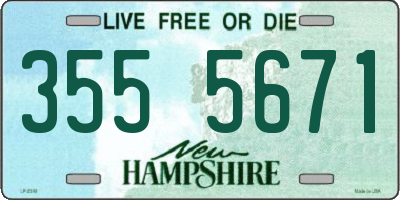 NH license plate 3555671