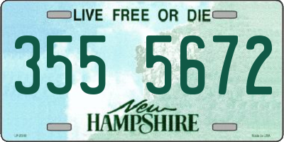 NH license plate 3555672