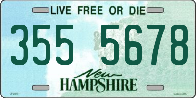 NH license plate 3555678