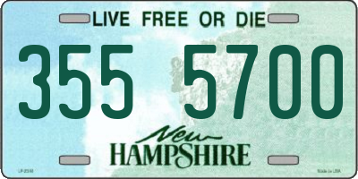 NH license plate 3555700