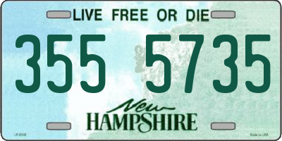 NH license plate 3555735