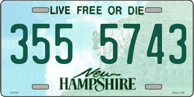 NH license plate 3555743