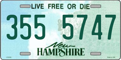 NH license plate 3555747