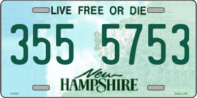 NH license plate 3555753