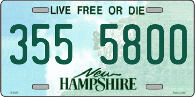 NH license plate 3555800