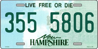 NH license plate 3555806
