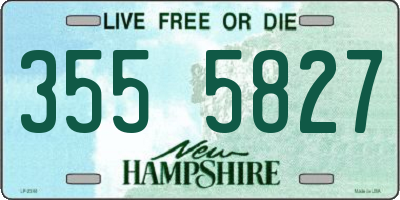 NH license plate 3555827