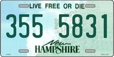 NH license plate 3555831