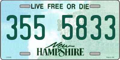 NH license plate 3555833