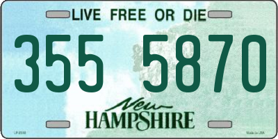 NH license plate 3555870