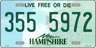 NH license plate 3555972