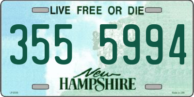 NH license plate 3555994