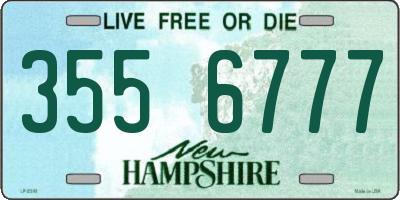 NH license plate 3556777