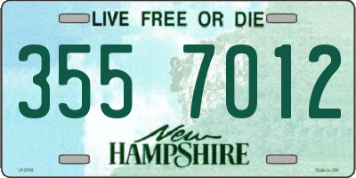 NH license plate 3557012